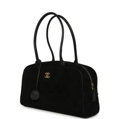 Chanel Chanel Large "Perfect Bowling" Bag Black Suede Gold Hardware | Thumbnail 5 Chanel Chanel Large "Perfect Bowling" Bag Black Suede Gold Hardware | Thumbnail 5