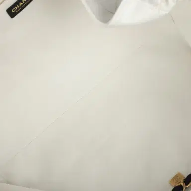 Chanel Chanel Maxi Coco Beach Cambon Hobo Bag White Denim and Black Calfskin Brushed Gold Hardware | Thumbnail 8 Chanel Chanel Maxi Coco Beach Cambon Hobo Bag White Denim and Black Calfskin Brushed Gold Hardware | Thumbnail 8