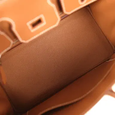 HERMÈS Hermes Birkin 25 Gold Togo Palladium Hardware | Thumbnail 8 HERMÈS Hermes Birkin 25 Gold Togo Palladium Hardware | Thumbnail 8