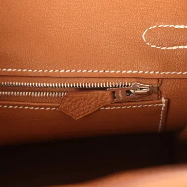 HERMÈS Hermes Birkin 25 Gold Togo Palladium Hardware | Thumbnail 9 HERMÈS Hermes Birkin 25 Gold Togo Palladium Hardware | Thumbnail 9