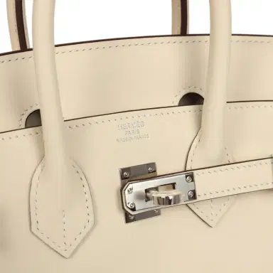 HERMÈS Hermes Birkin 25 Nata Swift Palladium Hardware | Thumbnail 7 HERMÈS Hermes Birkin 25 Nata Swift Palladium Hardware | Thumbnail 7