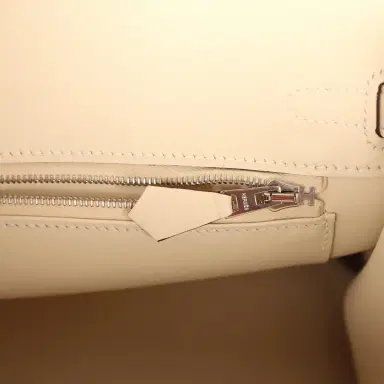 HERMÈS Hermes Birkin 25 Nata Swift Palladium Hardware | Thumbnail 9 HERMÈS Hermes Birkin 25 Nata Swift Palladium Hardware | Thumbnail 9