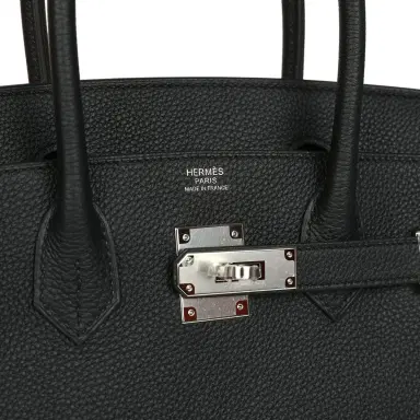 HERMÈS Hermes Birkin 30 Black Togo Palladium Hardware | Thumbnail 7 HERMÈS Hermes Birkin 30 Black Togo Palladium Hardware | Thumbnail 7