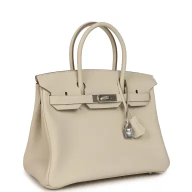 HERMÈS Hermes Birkin 30 Craie Togo Palladium Hardware | Thumbnail 2 HERMÈS Hermes Birkin 30 Craie Togo Palladium Hardware | Thumbnail 2