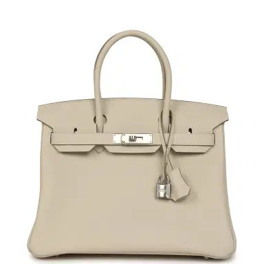 HERMÈS Hermes Birkin 30 Craie Togo Palladium Hardware | Thumbnail 1 HERMÈS Hermes Birkin 30 Craie Togo Palladium Hardware | Thumbnail 1