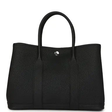HERMÈS Hermes Garden Party 30 Black Negonda Palladium Hardware | Thumbnail 4 HERMÈS Hermes Garden Party 30 Black Negonda Palladium Hardware | Thumbnail 4