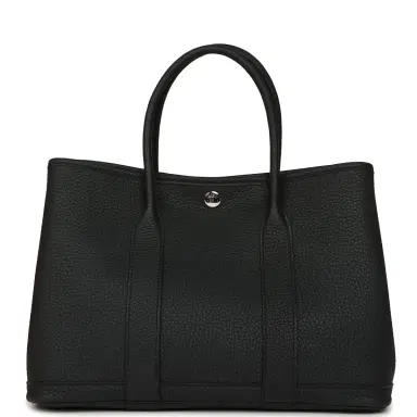 HERMÈS Hermes Garden Party 30 Black Negonda Palladium Hardware | Thumbnail 1 HERMÈS Hermes Garden Party 30 Black Negonda Palladium Hardware | Thumbnail 1