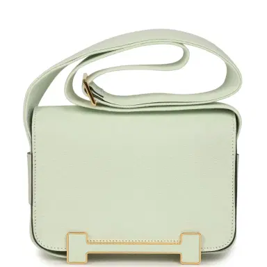 HERMÈS Hermes Geta Vert Fizz Chevre Mysore Gold Hardware | Thumbnail 4 HERMÈS Hermes Geta Vert Fizz Chevre Mysore Gold Hardware | Thumbnail 4