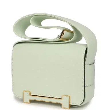 HERMÈS Hermes Geta Vert Fizz Chevre Mysore Gold Hardware | Thumbnail 5 HERMÈS Hermes Geta Vert Fizz Chevre Mysore Gold Hardware | Thumbnail 5