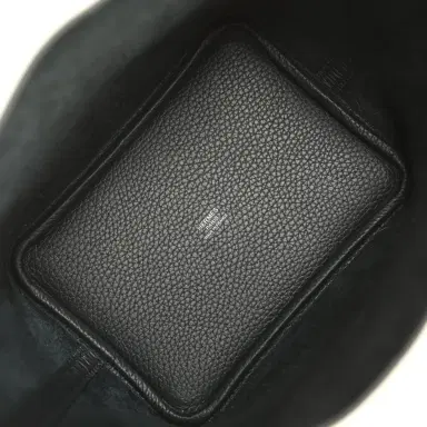 HERMÈS Hermes Picotin Lock 18 Black Clemence Palladium Hardware | Thumbnail 7 HERMÈS Hermes Picotin Lock 18 Black Clemence Palladium Hardware | Thumbnail 7