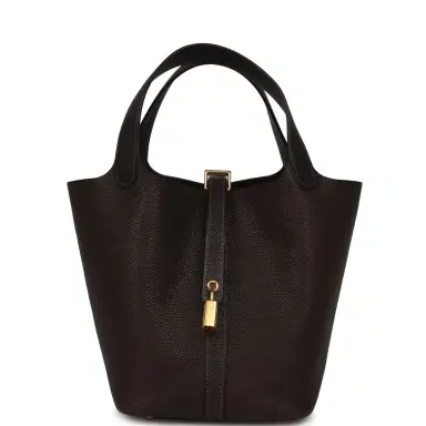 HERMÈS Hermes Picotin Lock 18 Ebene Barenia Faubourg Gold Hardware | Thumbnail 1 HERMÈS Hermes Picotin Lock 18 Ebene Barenia Faubourg Gold Hardware | Thumbnail 1