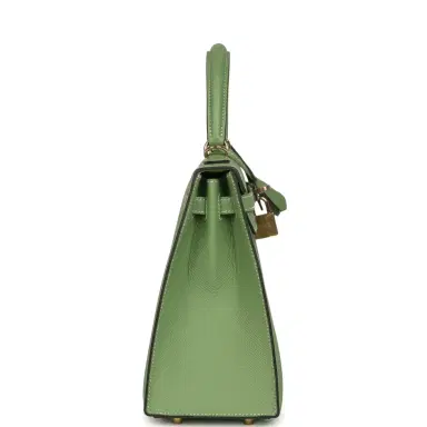 HERMÈS Hermes Special Order (HSS) Kelly Sellier 25 Vert Criquet Epsom Permabrass Hardware | Thumbnail 3 HERMÈS Hermes Special Order (HSS) Kelly Sellier 25 Vert Criquet Epsom Permabrass Hardware | Thumbnail 3