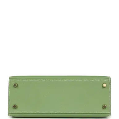 HERMÈS Hermes Special Order (HSS) Kelly Sellier 25 Vert Criquet Epsom Permabrass Hardware | Thumbnail 6 HERMÈS Hermes Special Order (HSS) Kelly Sellier 25 Vert Criquet Epsom Permabrass Hardware | Thumbnail 6