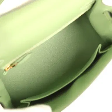 HERMÈS Hermes Special Order (HSS) Kelly Sellier 25 Vert Criquet Epsom Permabrass Hardware | Thumbnail 8 HERMÈS Hermes Special Order (HSS) Kelly Sellier 25 Vert Criquet Epsom Permabrass Hardware | Thumbnail 8