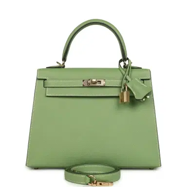 HERMÈS Hermes Special Order (HSS) Kelly Sellier 25 Vert Criquet Epsom Permabrass Hardware | Thumbnail 1 HERMÈS Hermes Special Order (HSS) Kelly Sellier 25 Vert Criquet Epsom Permabrass Hardware | Thumbnail 1