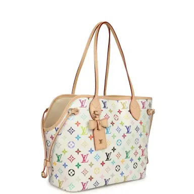 Louis Vuitton Louis Vuitton x Takashi Murakami Neverwoof MM White Multicolored Monogram Gold Hardware | Thumbnail 2 Louis Vuitton Louis Vuitton x Takashi Murakami Neverwoof MM White Multicolored Monogram Gold Hardware | Thumbnail 2