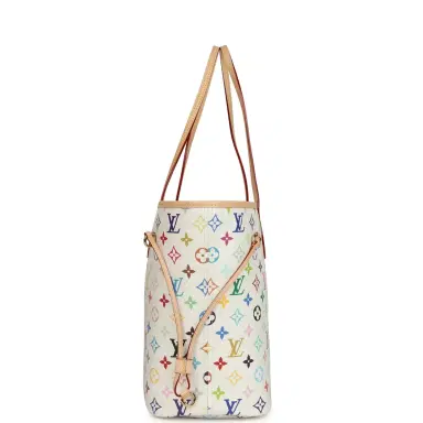 Louis Vuitton Louis Vuitton x Takashi Murakami Neverwoof MM White Multicolored Monogram Gold Hardware | Thumbnail 3 Louis Vuitton Louis Vuitton x Takashi Murakami Neverwoof MM White Multicolored Monogram Gold Hardware | Thumbnail 3
