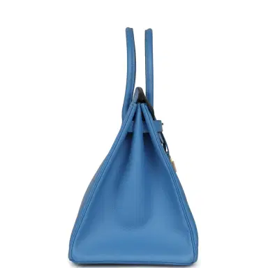 HERMÈS Pre-owned Hermes Birkin 35 Bleu Paradise Epsom Gold Hardware | Thumbnail 3 HERMÈS Pre-owned Hermes Birkin 35 Bleu Paradise Epsom Gold Hardware | Thumbnail 3