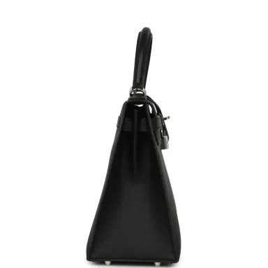 HERMÈS Pre-owned Hermes Kelly Sellier 28 Black Epsom Palladium Hardware | Thumbnail 3 HERMÈS Pre-owned Hermes Kelly Sellier 28 Black Epsom Palladium Hardware | Thumbnail 3