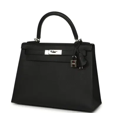 HERMÈS Pre-owned Hermes Kelly Sellier 28 Black Epsom Palladium Hardware | Thumbnail 5 HERMÈS Pre-owned Hermes Kelly Sellier 28 Black Epsom Palladium Hardware | Thumbnail 5
