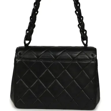 Chanel Vintage Chanel Mini Envelope Flap Bag Black Lambskin Black Hardware | Thumbnail 4 Chanel Vintage Chanel Mini Envelope Flap Bag Black Lambskin Black Hardware | Thumbnail 4