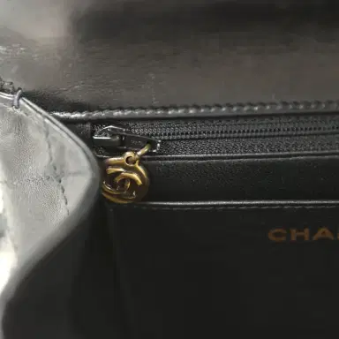 Chanel Vintage Chanel Mini Envelope Flap Bag Black Lambskin Black Hardware | Thumbnail 9 Chanel Vintage Chanel Mini Envelope Flap Bag Black Lambskin Black Hardware | Thumbnail 9