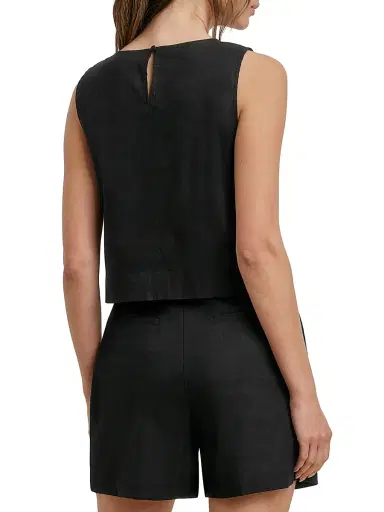 Favorite Daughter Women's The Abby Linen Top - Black - Size XL | Thumbnail 6 Favorite Daughter Women's The Abby Linen Top - Black - Size XL | Thumbnail 6
