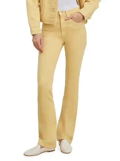 Favorite Daughter Women's Valentina Cotton Denim High-Rise Straight Jeans - Golden - Size 32 | Thumbnail 4 Favorite Daughter Women's Valentina Cotton Denim High-Rise Straight Jeans - Golden - Size 32 | Thumbnail 4