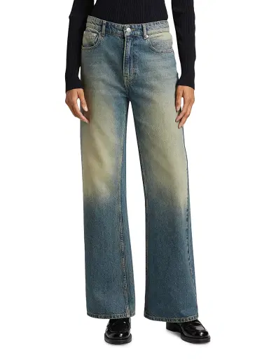Moschino Jeans Women's Mid-Rise Straight Jeans - Multi Blue | Thumbnail 3 Moschino Jeans Women's Mid-Rise Straight Jeans - Multi Blue | Thumbnail 3