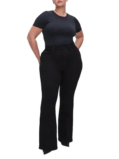 Good American Women's Good Legs Flare Never Fades Jeans - Black | Thumbnail 3 Good American Women's Good Legs Flare Never Fades Jeans - Black | Thumbnail 3