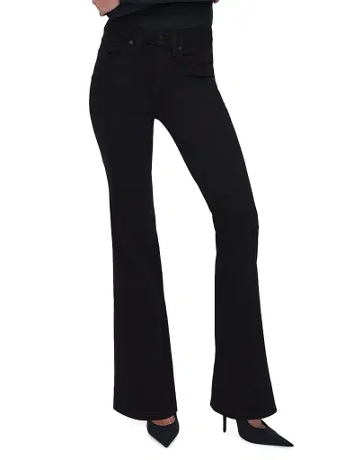 Good American Women's Good Legs Flare Never Fades Jeans - Black | Thumbnail 4 Good American Women's Good Legs Flare Never Fades Jeans - Black | Thumbnail 4
