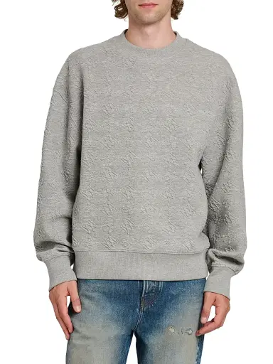 Amiri Men's Ma Quad Jacquard Oversized Crewneck Sweatshirt - Stone | Thumbnail 3 Amiri Men's Ma Quad Jacquard Oversized Crewneck Sweatshirt - Stone | Thumbnail 3