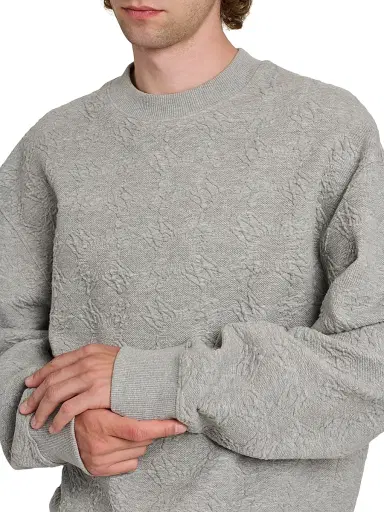 Amiri Men's Ma Quad Jacquard Oversized Crewneck Sweatshirt - Stone | Thumbnail 6 Amiri Men's Ma Quad Jacquard Oversized Crewneck Sweatshirt - Stone | Thumbnail 6