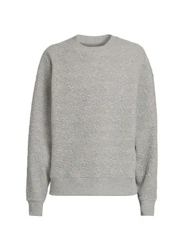 Amiri Men's Ma Quad Jacquard Oversized Crewneck Sweatshirt - Stone | Thumbnail 1 Amiri Men's Ma Quad Jacquard Oversized Crewneck Sweatshirt - Stone | Thumbnail 1