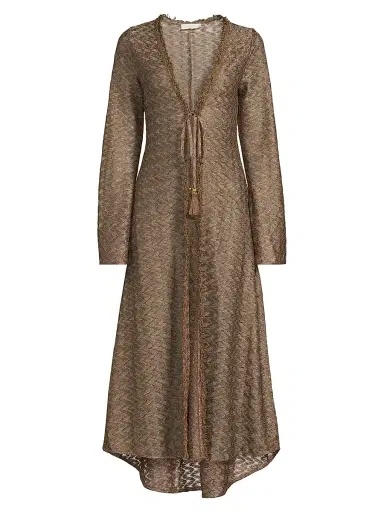 Ramy Brook Women's Fatima Metallic Chevron Caftan | Thumbnail 1 Ramy Brook Women's Fatima Metallic Chevron Caftan | Thumbnail 1