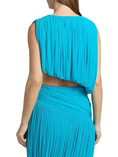 Ronny Kobo Women's Chelly Ruched Crop Top - Turquoise | Thumbnail 5 Ronny Kobo Women's Chelly Ruched Crop Top - Turquoise | Thumbnail 5