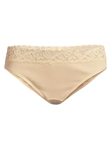 Hanro Women's Moments Hi-Cut Brief - Skin - Size Large | Thumbnail 1 Hanro Women's Moments Hi-Cut Brief - Skin - Size Large | Thumbnail 1