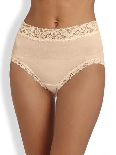 Hanro Women's Moments Full-Coverage Brief - Skin | Thumbnail 1 Hanro Women's Moments Full-Coverage Brief - Skin | Thumbnail 1