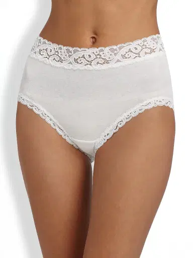 Hanro Women's Moments Full-Coverage Brief - White | Thumbnail 1 Hanro Women's Moments Full-Coverage Brief - White | Thumbnail 1