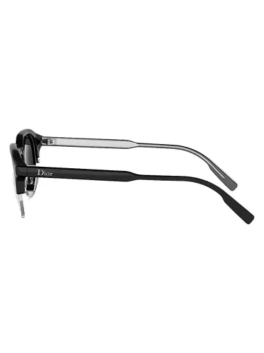 Dior Men's DioRibbon R1I 49MM Round Sunglasses - Black Smoke | Thumbnail 2 Dior Men's DioRibbon R1I 49MM Round Sunglasses - Black Smoke | Thumbnail 2