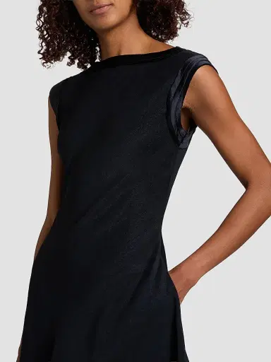 Jason Wu Collection Women's Washed Twill Asymmetric Gown - Navy | Thumbnail 6 Jason Wu Collection Women's Washed Twill Asymmetric Gown - Navy | Thumbnail 6