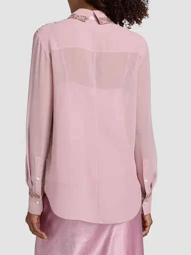 Jason Wu Collection Women's Lace-Detailed Crepe Chiffon Shirt | Thumbnail 5 Jason Wu Collection Women's Lace-Detailed Crepe Chiffon Shirt | Thumbnail 5