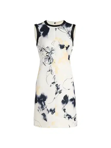 Jason Wu Collection Women's Shadow Floral Matte Duchess Satin Minidress - Chalk Navy Multi | Thumbnail 1 Jason Wu Collection Women's Shadow Floral Matte Duchess Satin Minidress - Chalk Navy Multi | Thumbnail 1