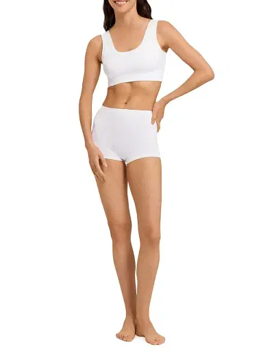 Hanro Women's Touch Feeling Padded Crop Top - White - Size Medium | Thumbnail 2 Hanro Women's Touch Feeling Padded Crop Top - White - Size Medium | Thumbnail 2