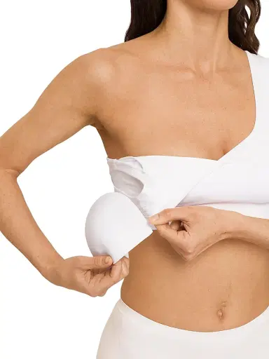 Hanro Women's Touch Feeling Padded Crop Top - White - Size Medium | Thumbnail 6 Hanro Women's Touch Feeling Padded Crop Top - White - Size Medium | Thumbnail 6