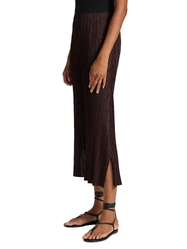 Pleats Please Issey Miyake Women's Monthly Colors: July Pleated Pants - Dark Brown | Thumbnail 4 Pleats Please Issey Miyake Women's Monthly Colors: July Pleated Pants - Dark Brown | Thumbnail 4
