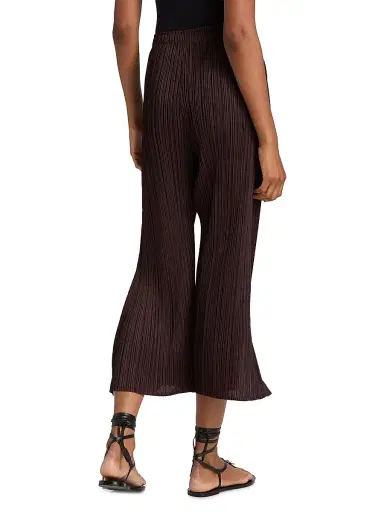 Pleats Please Issey Miyake Women's Monthly Colors: July Pleated Pants - Dark Brown | Thumbnail 5 Pleats Please Issey Miyake Women's Monthly Colors: July Pleated Pants - Dark Brown | Thumbnail 5
