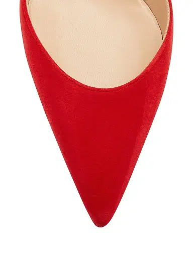 Manolo Blahnik Women's Carolyne 0MM Suede Slingback Pumps - Red | Thumbnail 6 Manolo Blahnik Women's Carolyne 0MM Suede Slingback Pumps - Red | Thumbnail 6