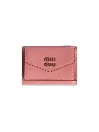 Miu Miu Women's Small Leather Wallet - Pink | Thumbnail 1 Miu Miu Women's Small Leather Wallet - Pink | Thumbnail 1