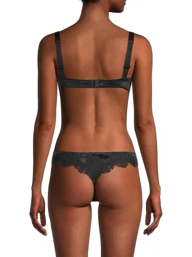 Dolce & Gabbana Women's Silk & Lace Balconnette Bra | Thumbnail 4 Dolce & Gabbana Women's Silk & Lace Balconnette Bra | Thumbnail 4